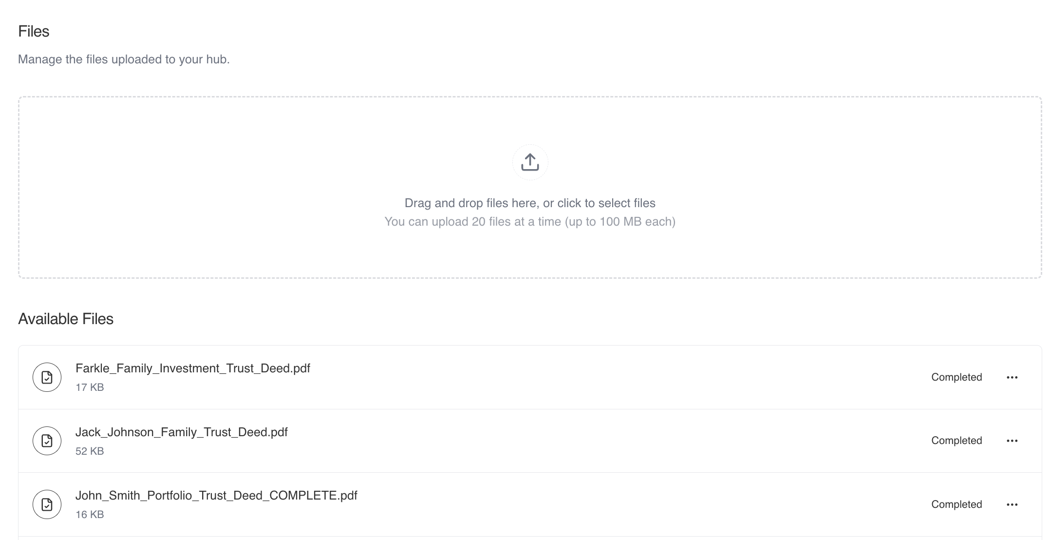 Secure hubs screenshot