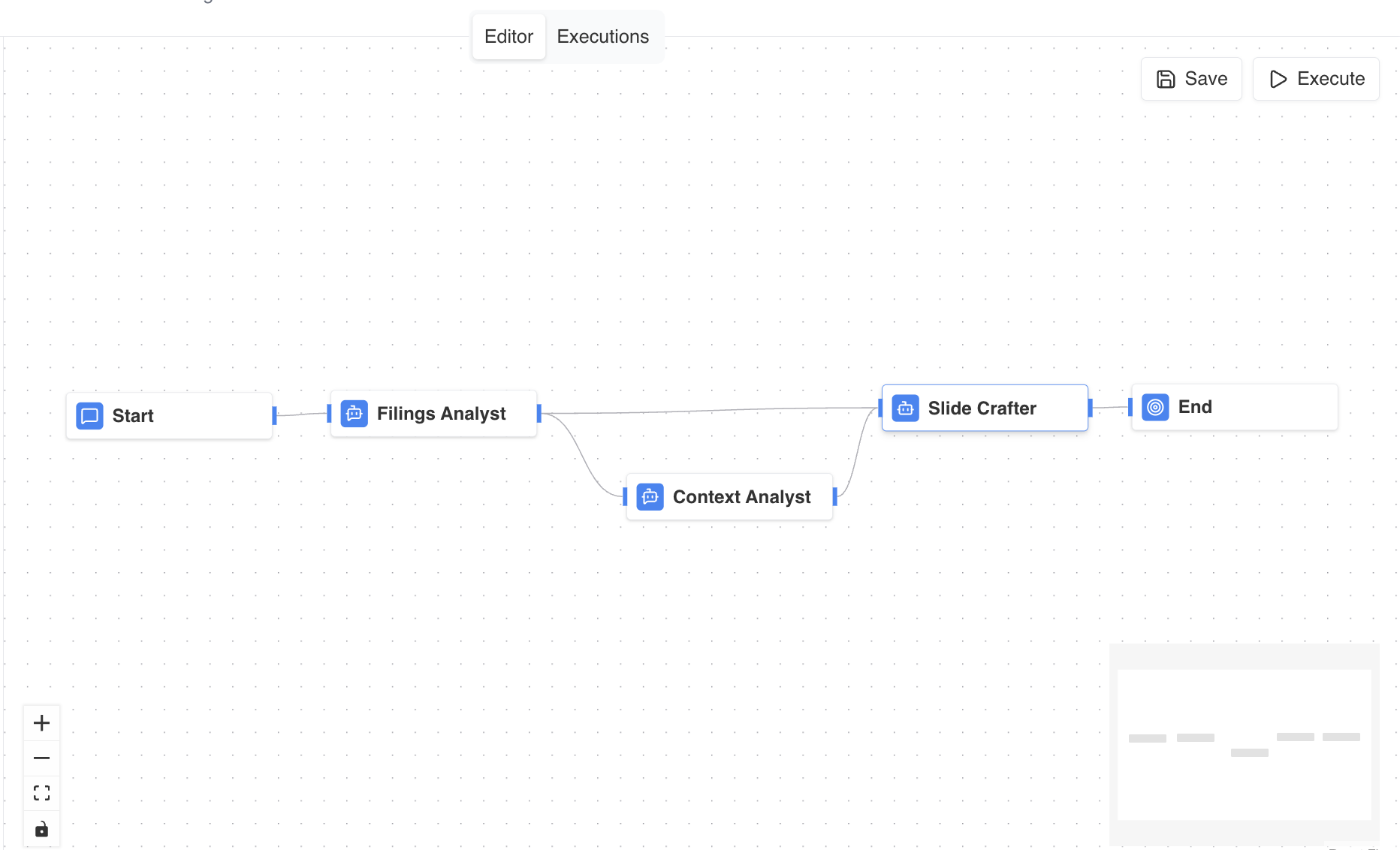 Workflows screenshot
